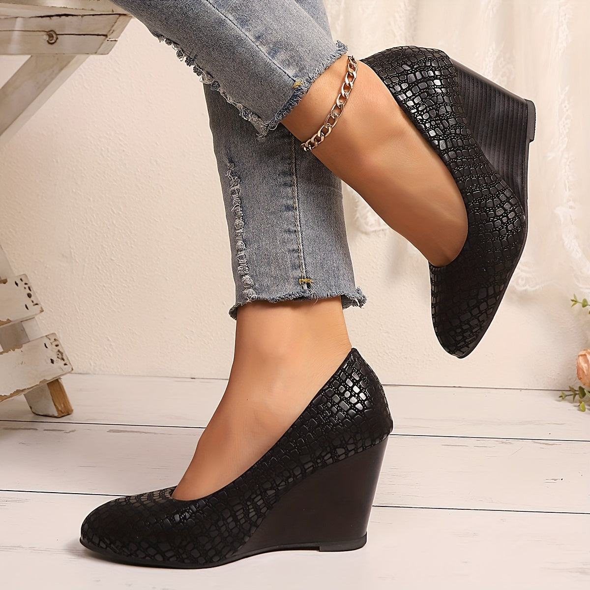 Women Wedge Platform High Heels for Nightclubs, Parties, Weddings