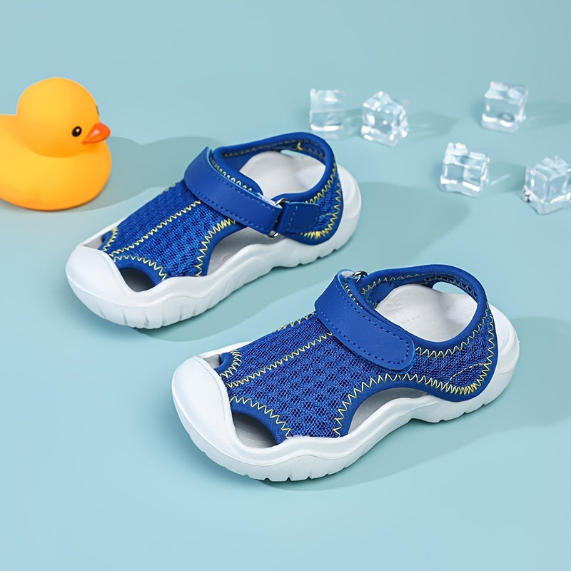 Girls Mesh Sandals Solid Color Breathable Lightweight Indoor Outdoor