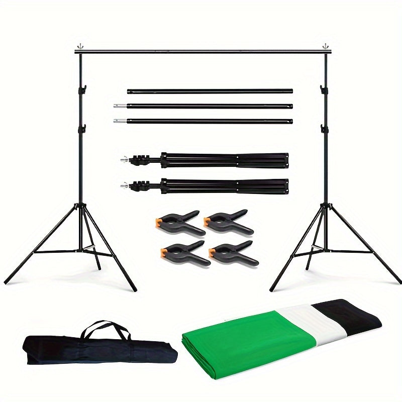 2x2m Photography Background Stand with Cloth and Props for Studio Shooting