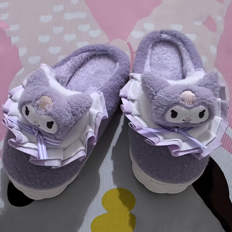Women's Plush Cartoon Indoor Slippers Warm Cozy Autumn Winter