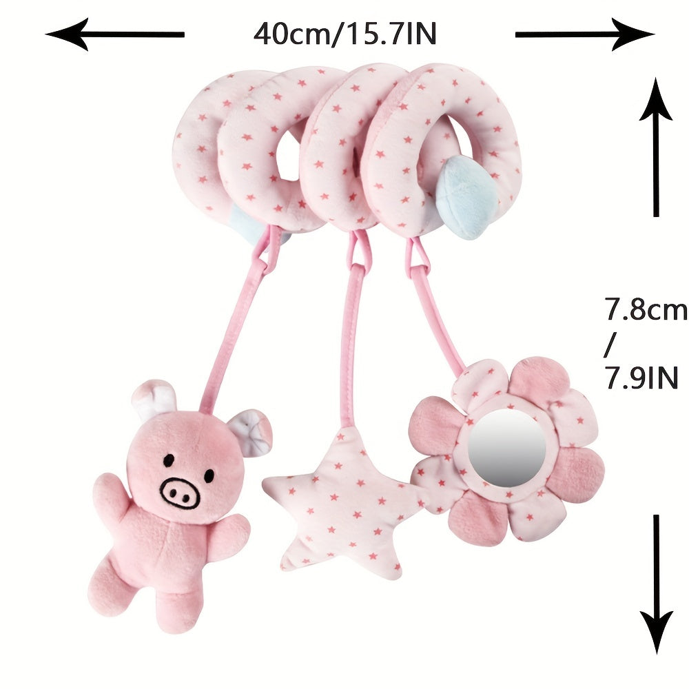 Набор развивающих игрушек для новорожденных с высоким контрастом, сенсорные спиральные висящие игрушки для коляски, кроватки, кроватки