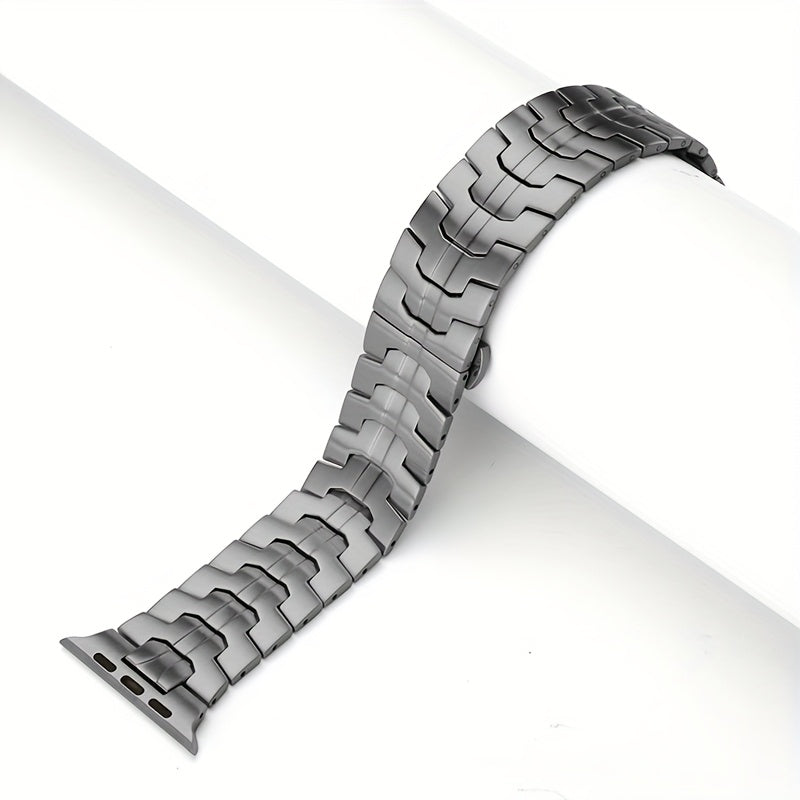 Apple Watch uchun zanglamas po'latdan yasalgan to'r bant, Series 1-10 va SE bilan mos keladi, joylashtiriladigan qistirma, batareya talab qilinmaydi.