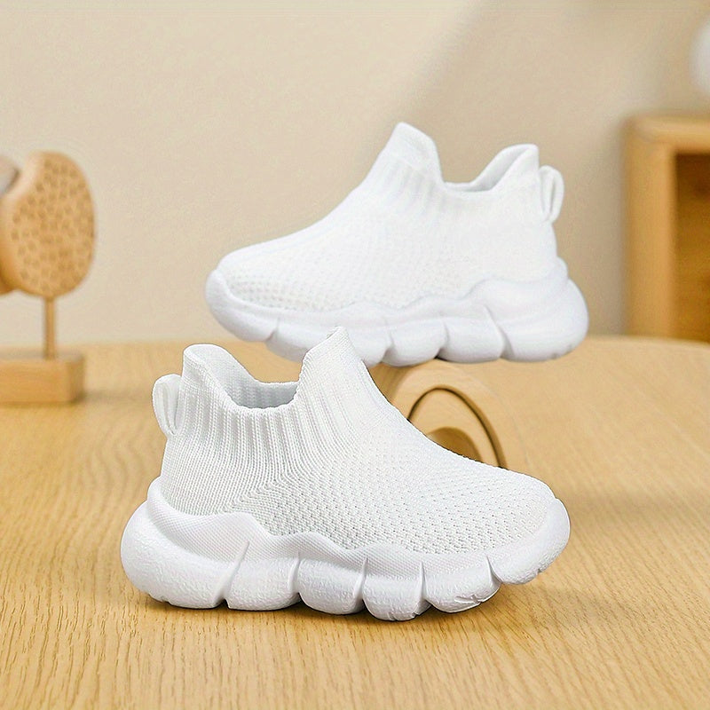 Toddler Boys Girls Spring Casual Slip-On Shoes Fabric Upper EVA Sole Low Top Solid Color