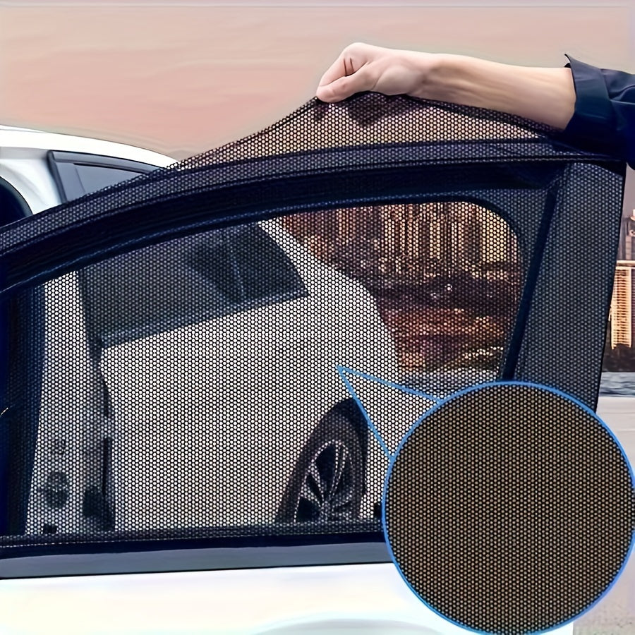 2 dona nafas oladigan tarmoq avtomobil oynasi quyoshdan himoya qilish qoplami yon va orqa oynalar uchun