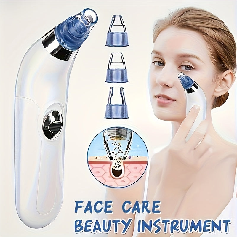 Electric Blackhead Remover with Four Suction Heads for Pore Cleansing