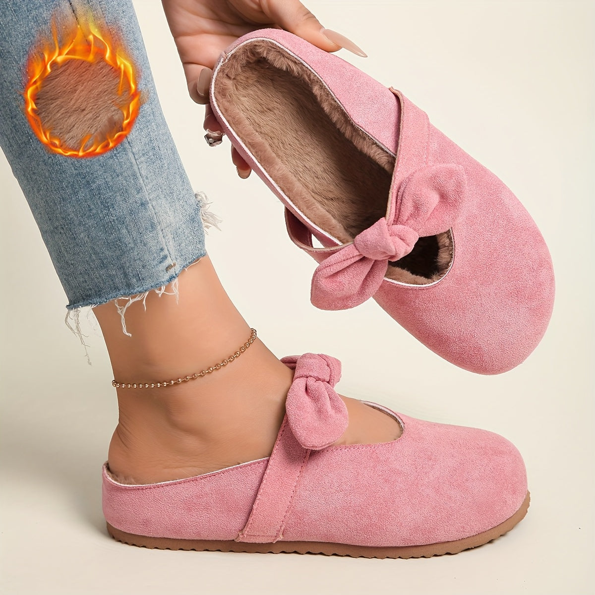 Women's Slip-On Loafers Faux Fur Lined Comfort Shoes for Casual and Formal Wear