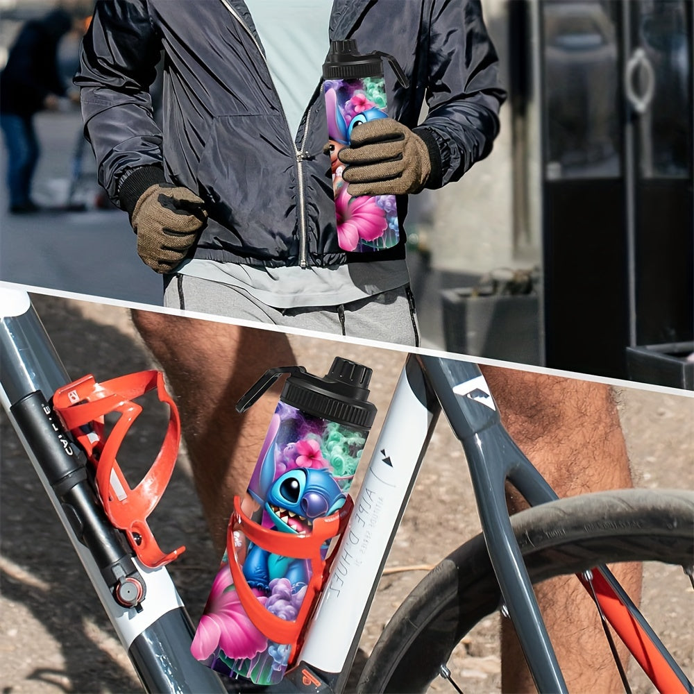 Бутылка для воды из нержавеющей стали 20oz с дизайном Stitch и Lilo, многоразовая, изолированная, герметичная для горячих и холодных напитков