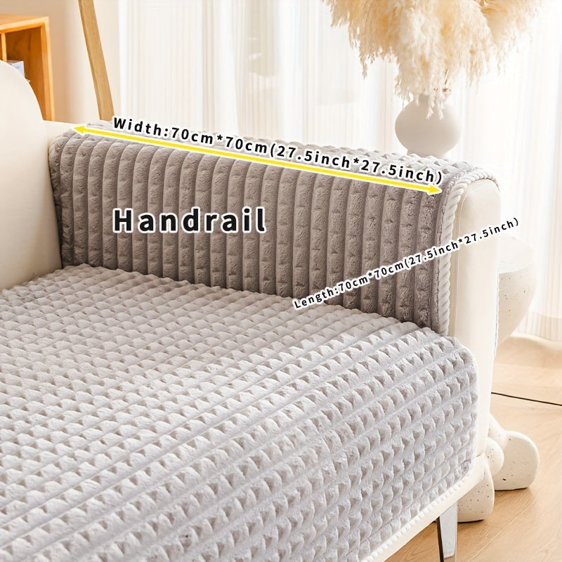 Funda de sofá de terciopelo con respaldo antideslizante para todas las estaciones, amigable con las mascotas, decoración para sala de estar y oficina