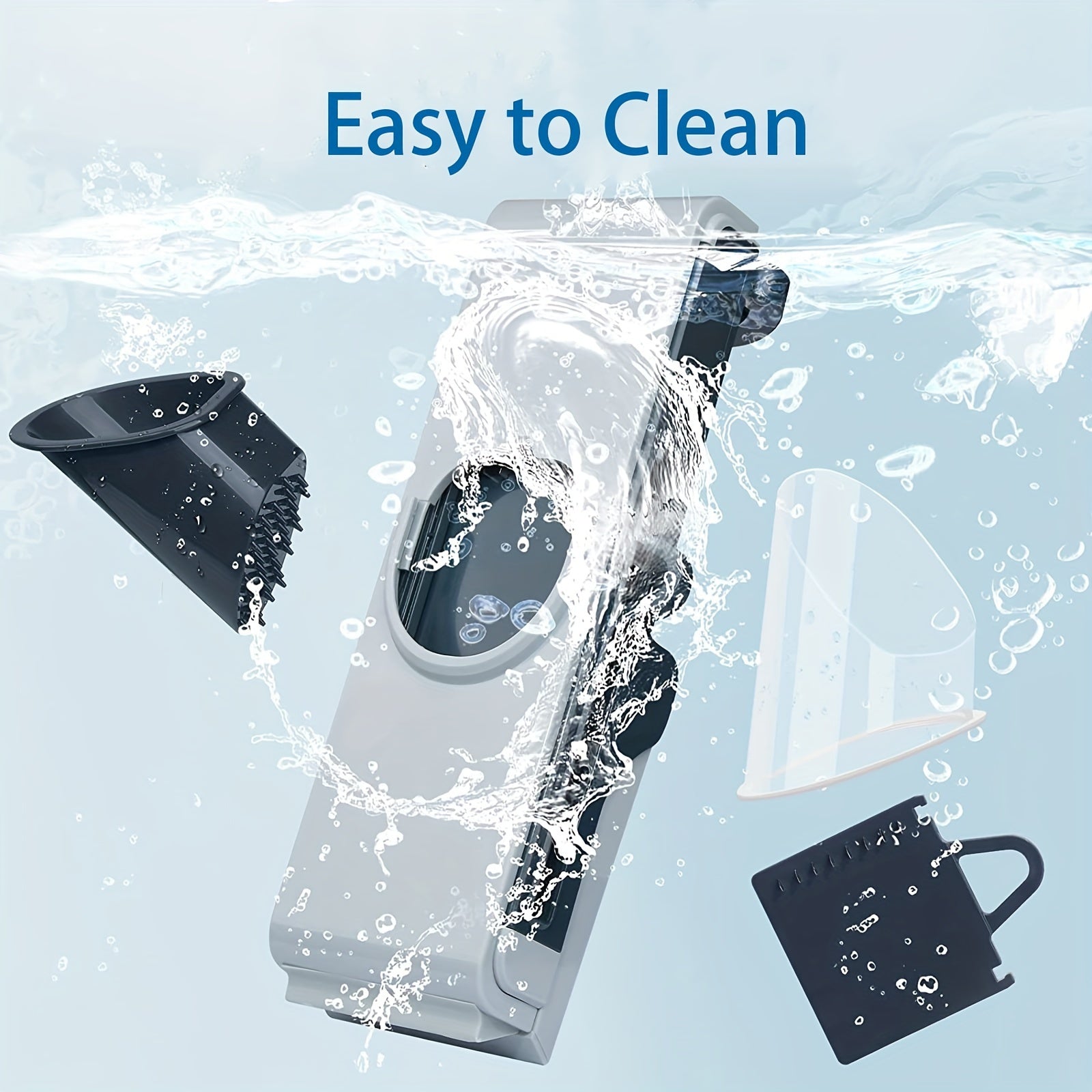 Vertical Mandoline Slicer with 3 Blades, Adjustable Thickness, Storage Container