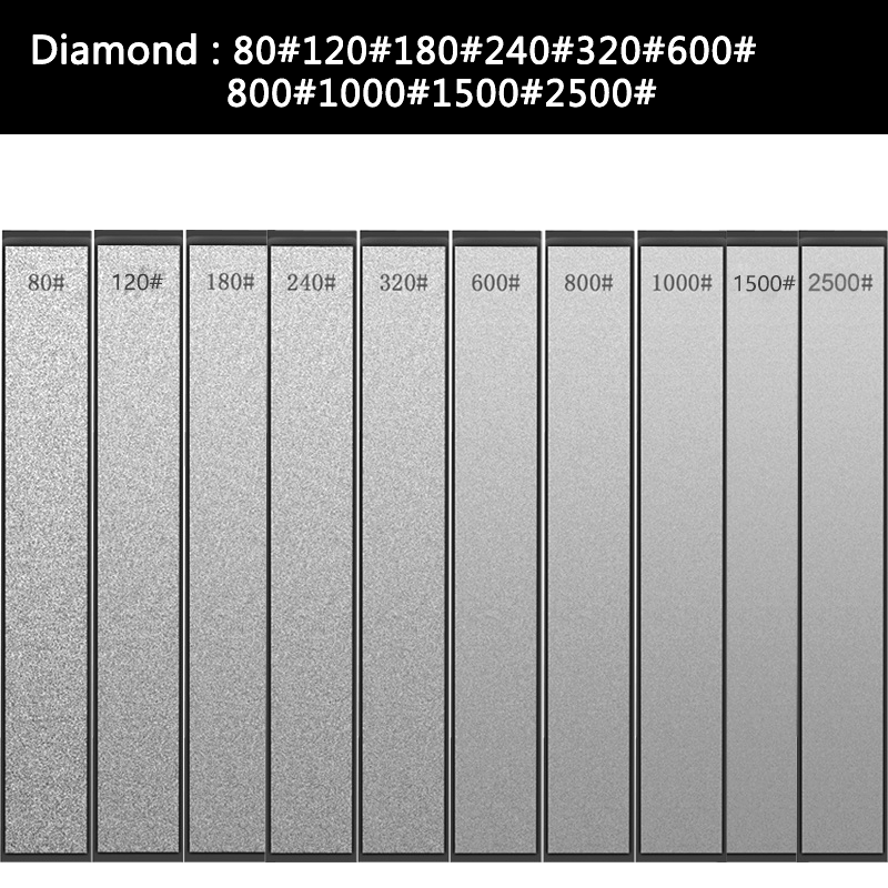 10pcs Gold Titanium Plated Diamond Fixed Angle Sharpening Stones