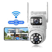 Outdoor WiFi Security Camera with Dual Lens AI Human Tracking Night Vision and Pan Tilt