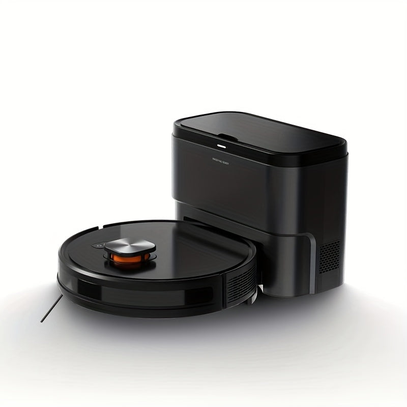Black Laser Navigation Robot Vacuum Cleaner with App Control Wi-Fi 2-Hour Runtime