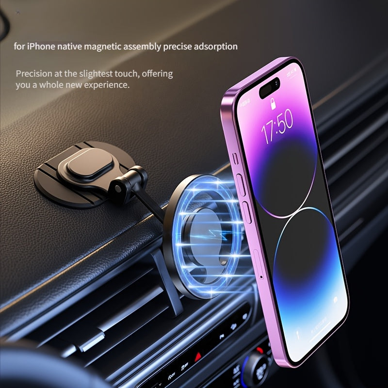 Metall avtomobil telefon uchun magnitli aylanuvchi va bukiladigan tutqich, panel uchun