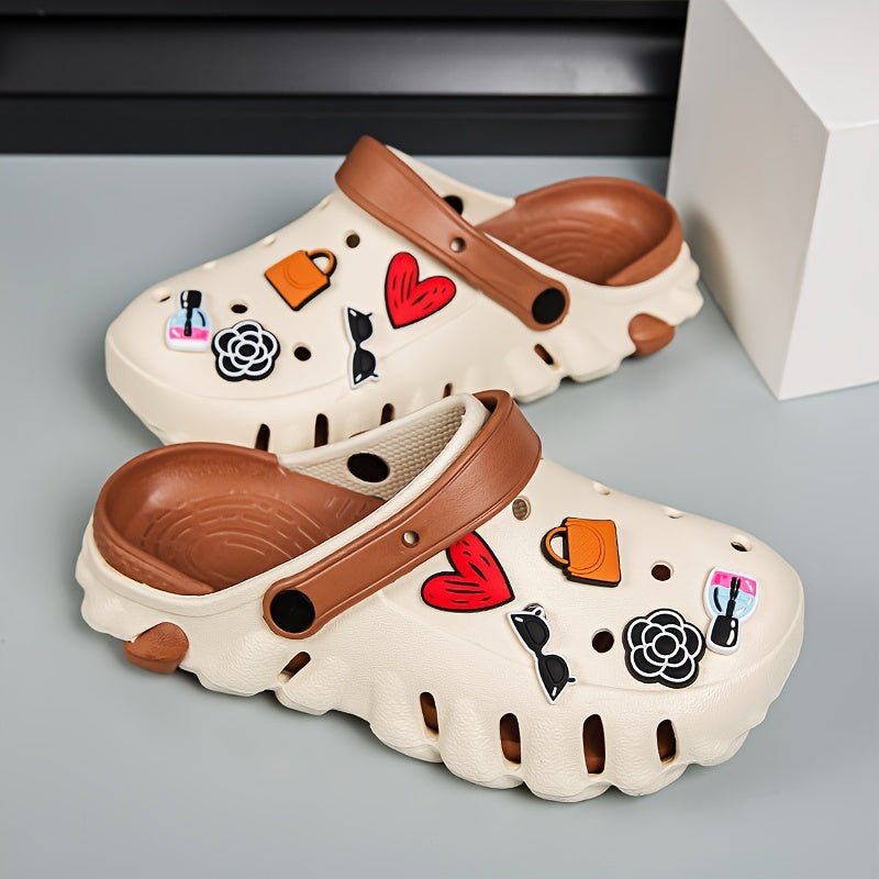 Women's White EVA Ventilation Clogs Slip-On Indoor Outdoor Comfort