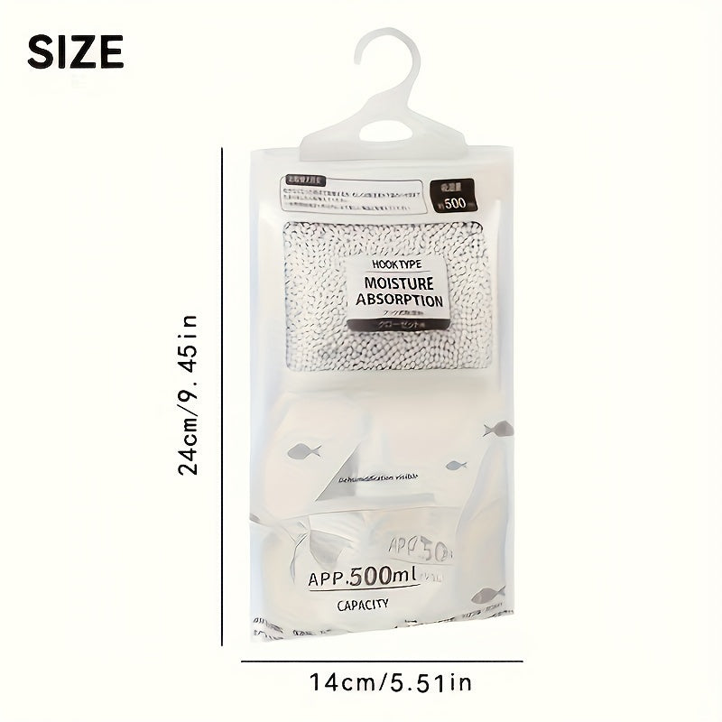 Large 5-Pack Non-Electric Dehumidifier Bags for Clothes and Home Use