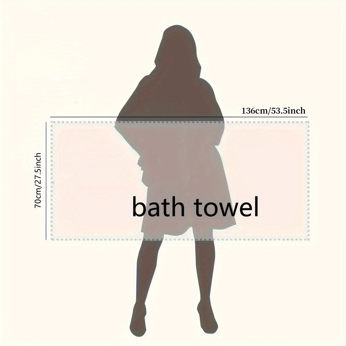 Heart Pattern Cotton Bath Towel Absorbent Quick-Drying Soft Thick for Home Bathroom