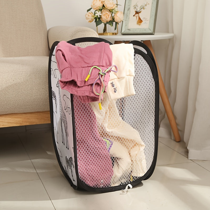 Cartoon Collapsible Laundry Hamper with Spacious Design for Gift Giving