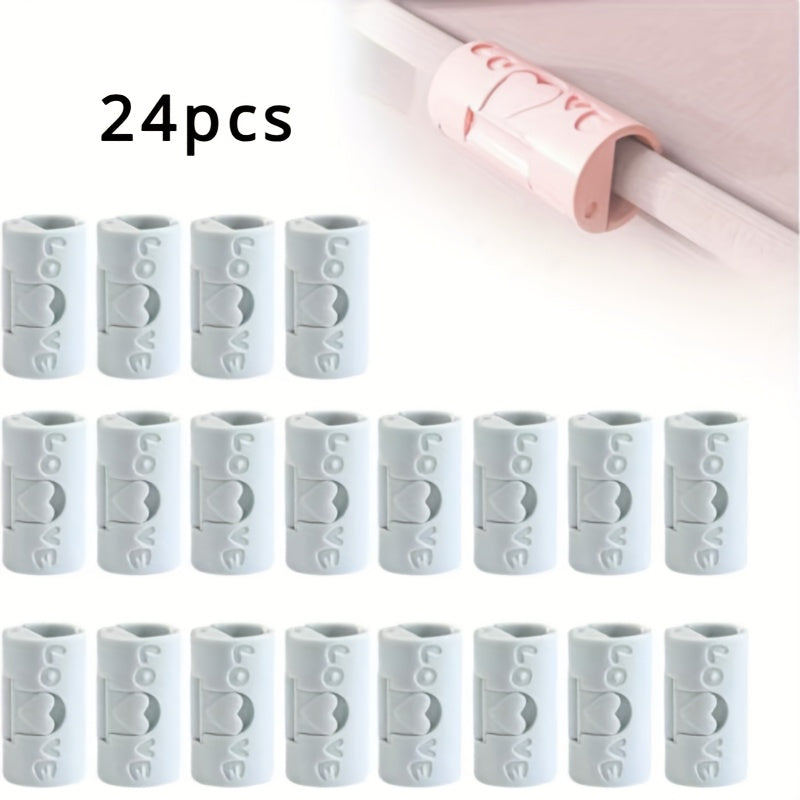 Set of 24 Reusable Bed Sheet Grippers Non-Slip Fasteners for Secure Sleep