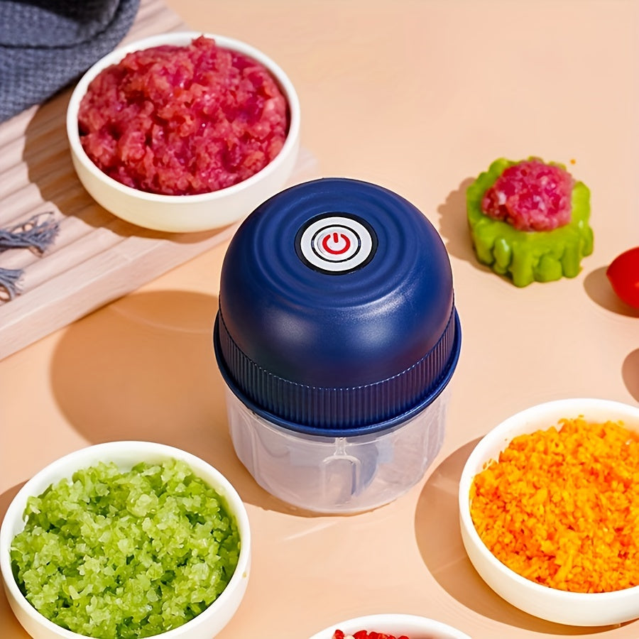 250ml Electric Mini Garlic Chopper USB Meat Grinder for Ginger and Vegetables