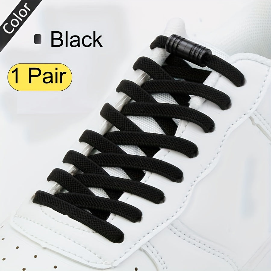 No-Tie Elastic Shoelaces for Sneakers and Casual Shoes 1 Pair Multicolor