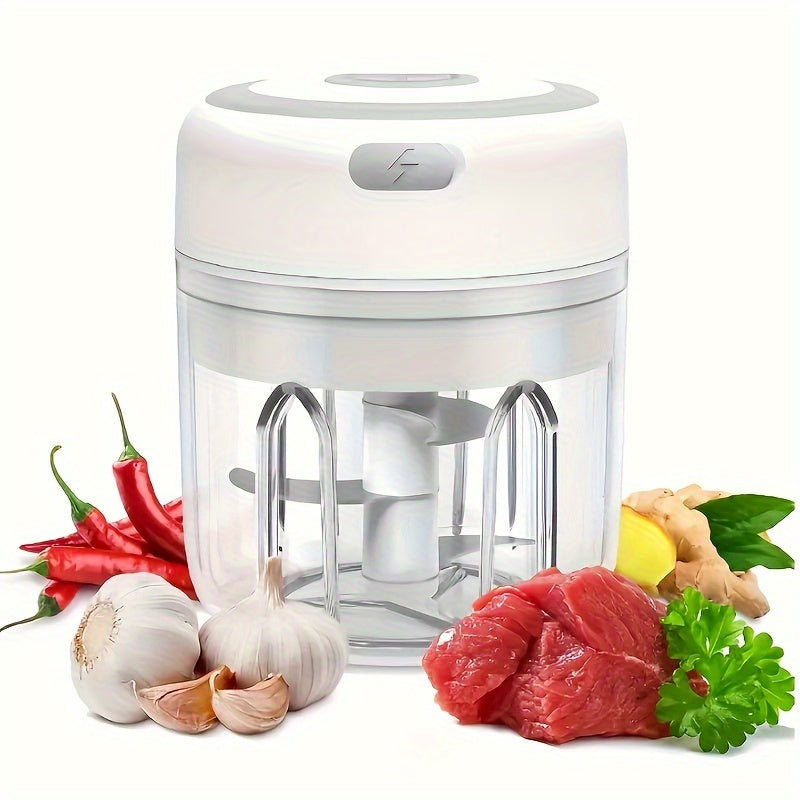 Picadora eléctrica portátil de ajo en miniatura 100/250ML recargable para ajo jengibre cebolla