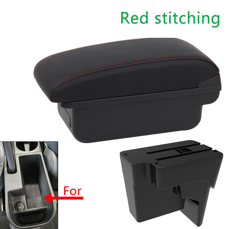 Black ABS Armrest Console Storage Box for Car Center Organizer