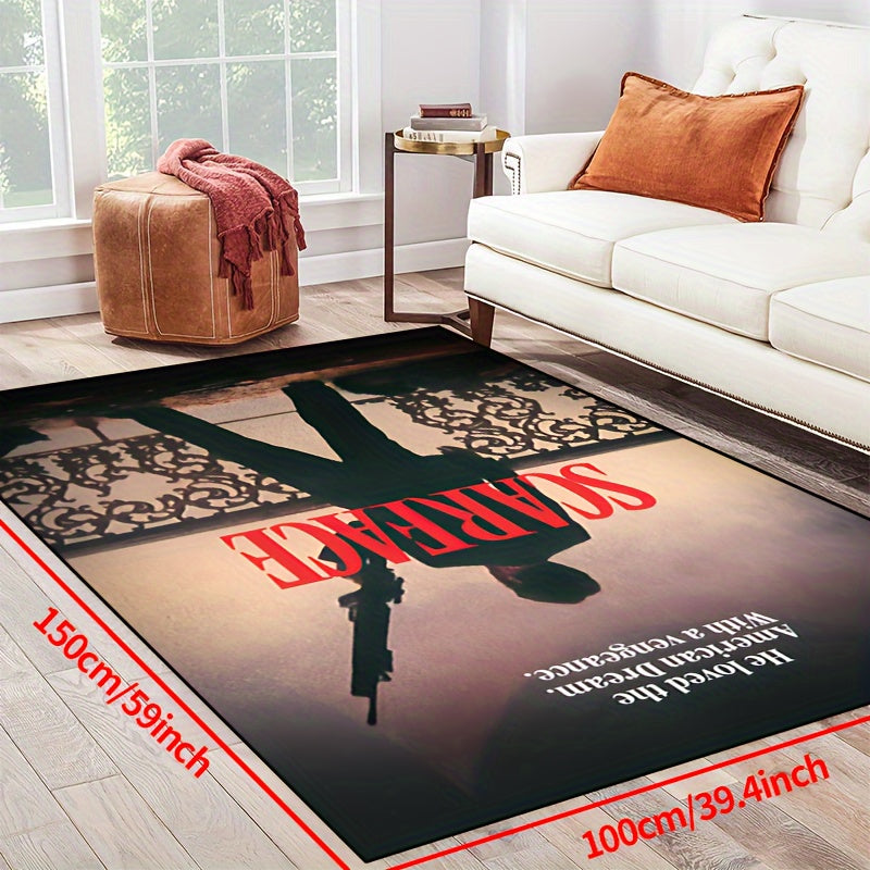 Non-Slip Rug Polyester Carpet for Entryway Living Room Bedroom Patio Garden