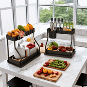 No-Drill ziravorlar va tozalash uchun ta'minot tashkilotchisi, mobil ovqatlanish stollari uchun, idish-tovoq qutisi, yuvish mashinasi uchun quti, kir yuvish uchun rack