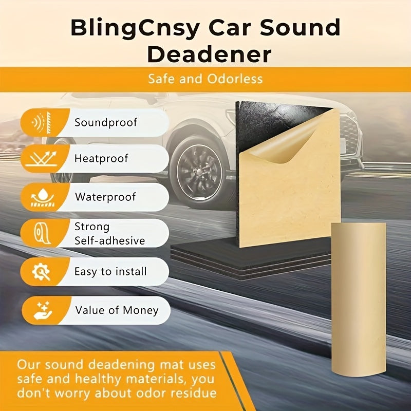 5pcs Car RV Soundproofing Foam Insulation Pads Noise Reduction Vibration Damping