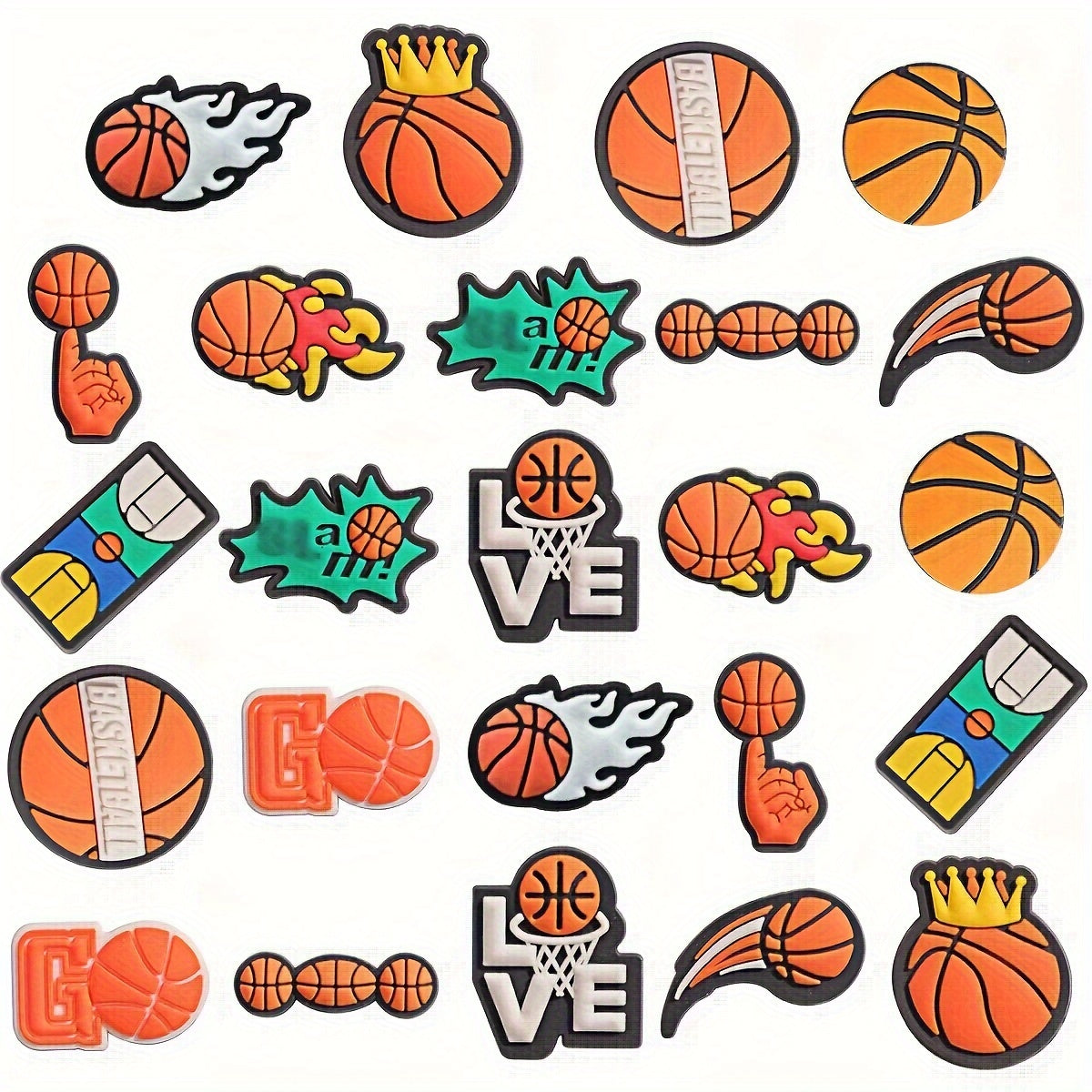 Sports Shoe Charms Set 22/24/28/38pcs Football Basketball Baseball Soccer Accessories