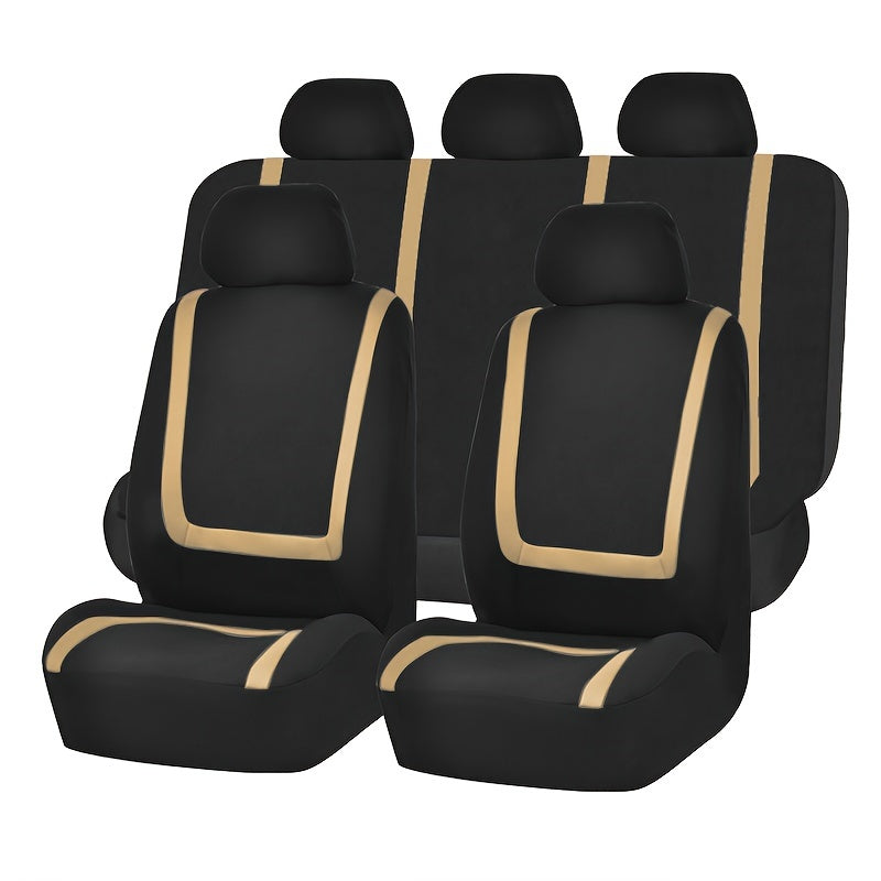 U-Design poliester avtomobil o'rindiqlari qoplamasi 5 o'rin uchun mos keladi.