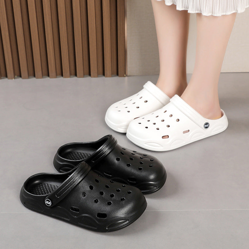 Unisex EVA Clog Shoes 4cm Thick Sole Lightweight Breathable Summer Black White