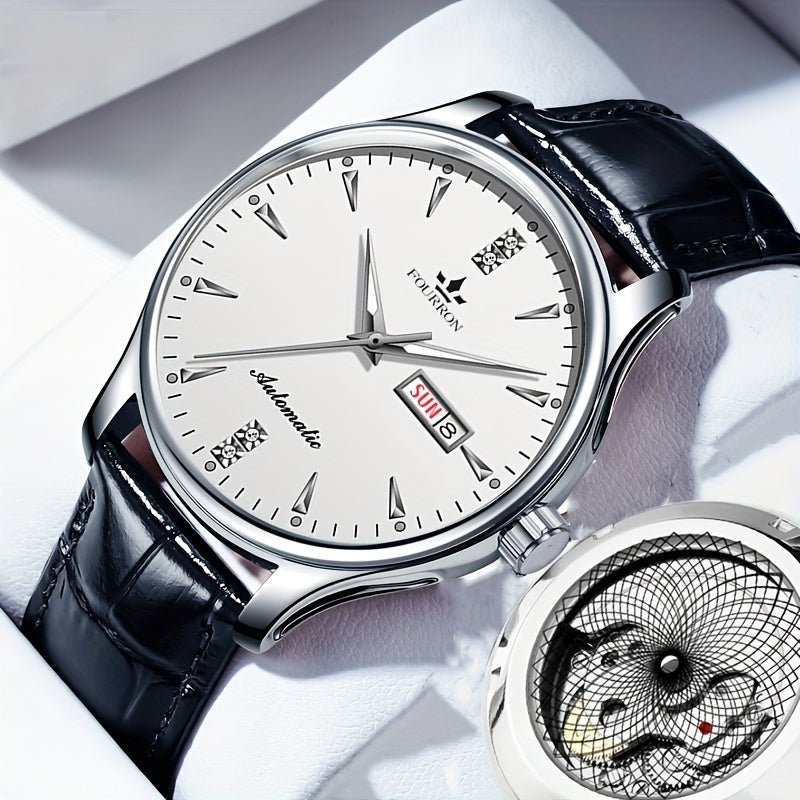 Men's Quartz Watch with Night Light Calendar and Multifunctional Features for Casual and Business Use