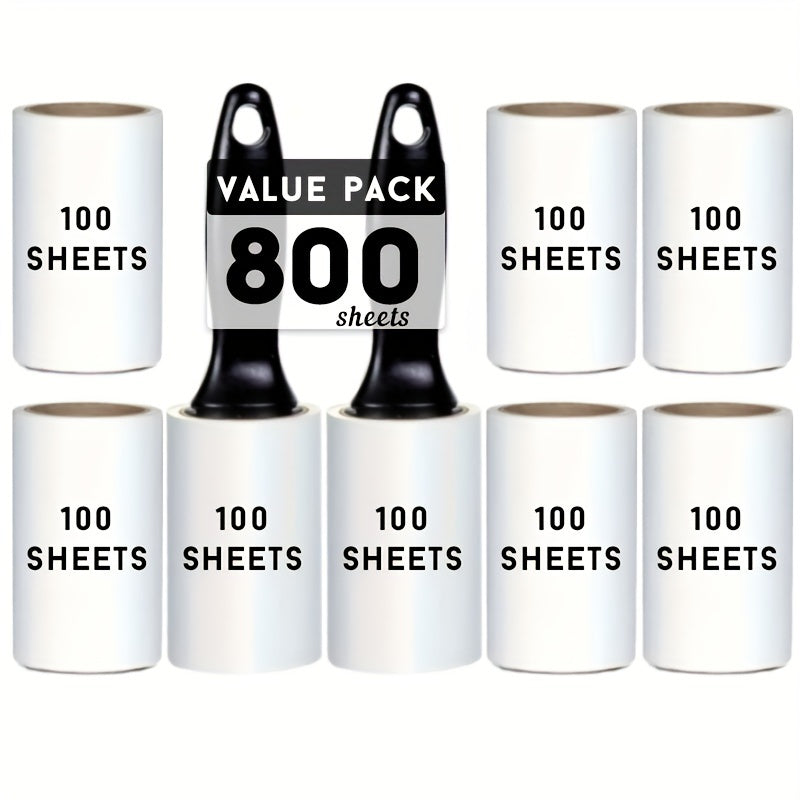 Lint Roller with 100 Extra Sticky Sheets for Pet Hair Removal on Clothes and Furniture