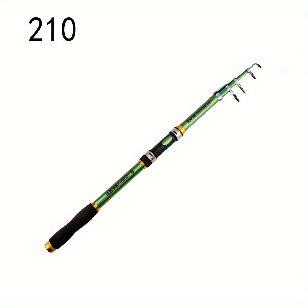 Telescopic Carbon Fiber Fishing Rod 30-70cm Extendable with Foam Handle and Ceramic Reel Seat