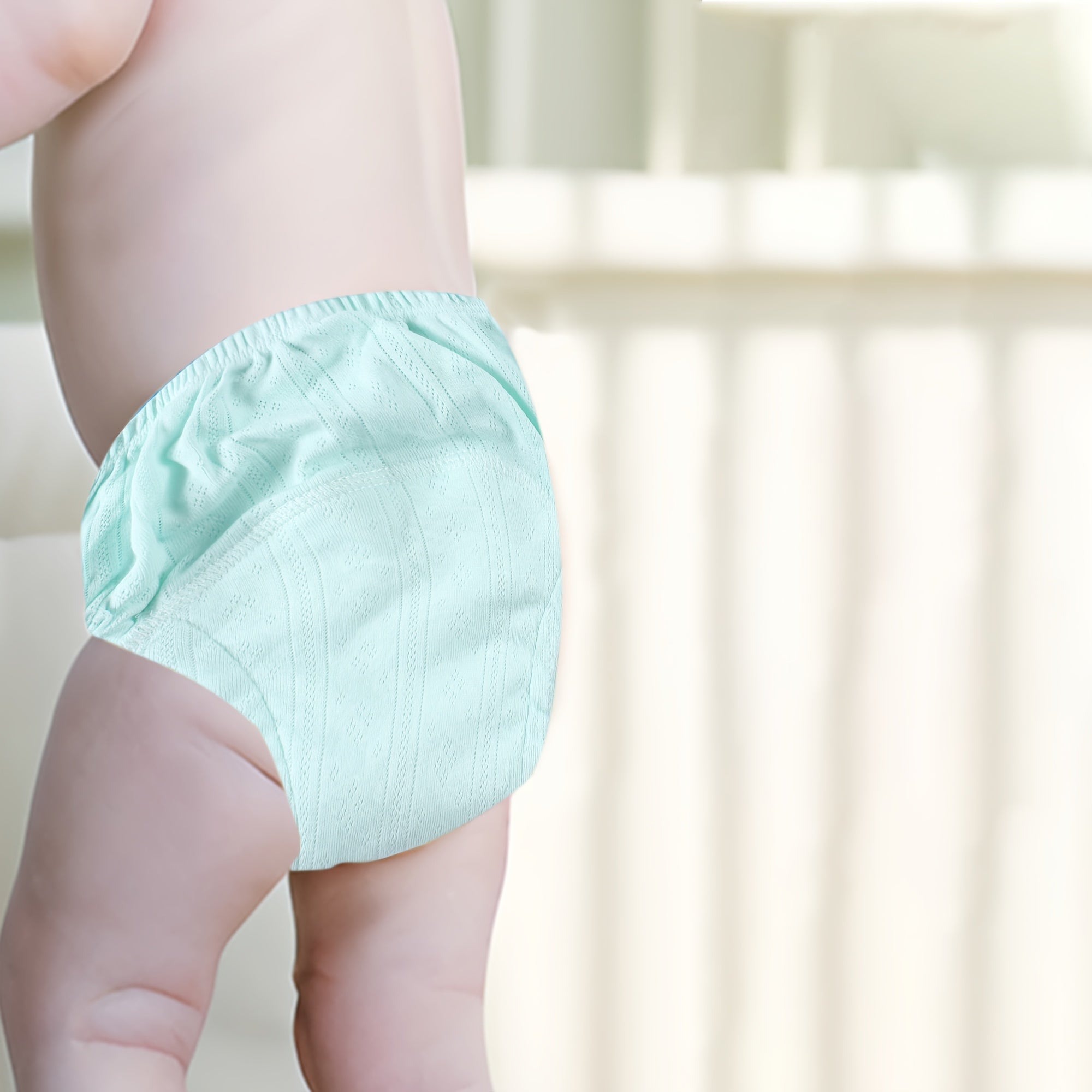 Juego de 8 pantalones de entrenamiento reutilizables con estampado de animales para entrenamiento en el orinal en azul gris claro