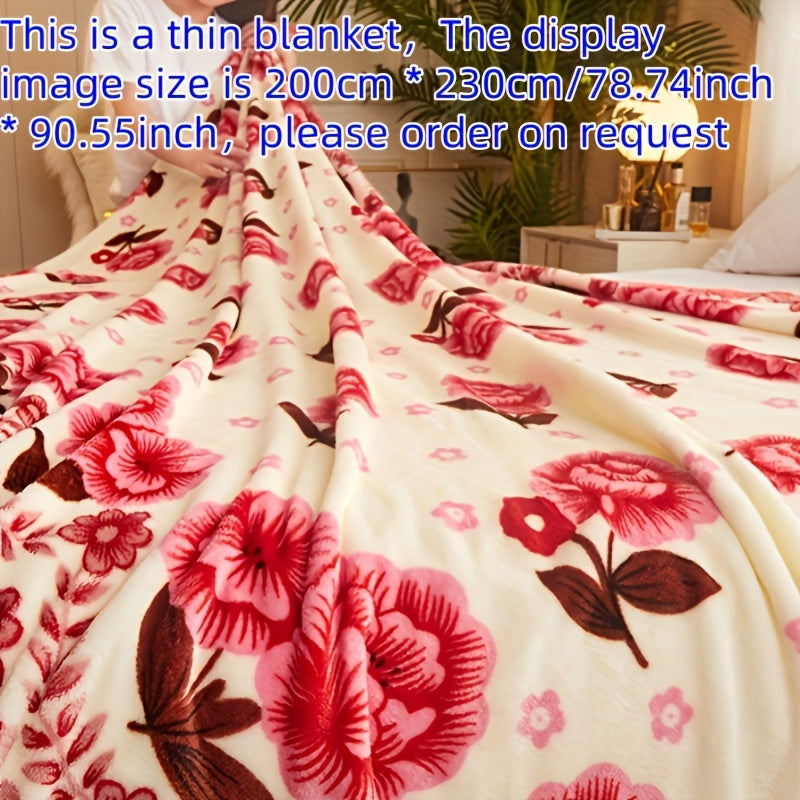 Contemporary Flannel Fleece Blanket Lightweight Warm Sofa Bed Car Use