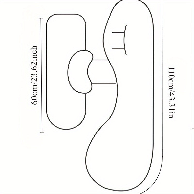 Maternity Pillow Support for Pregnancy Side Sleeping Waist Relief Abdominal Cushion