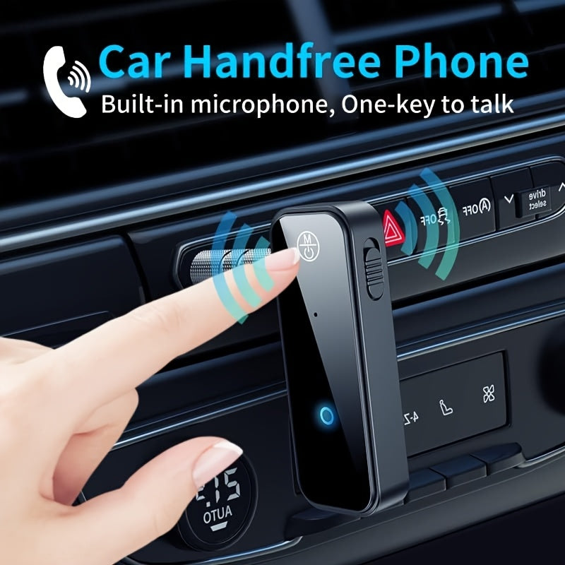 Wireless Car AUX Adapter for Hands-Free Calls and Audio Streaming