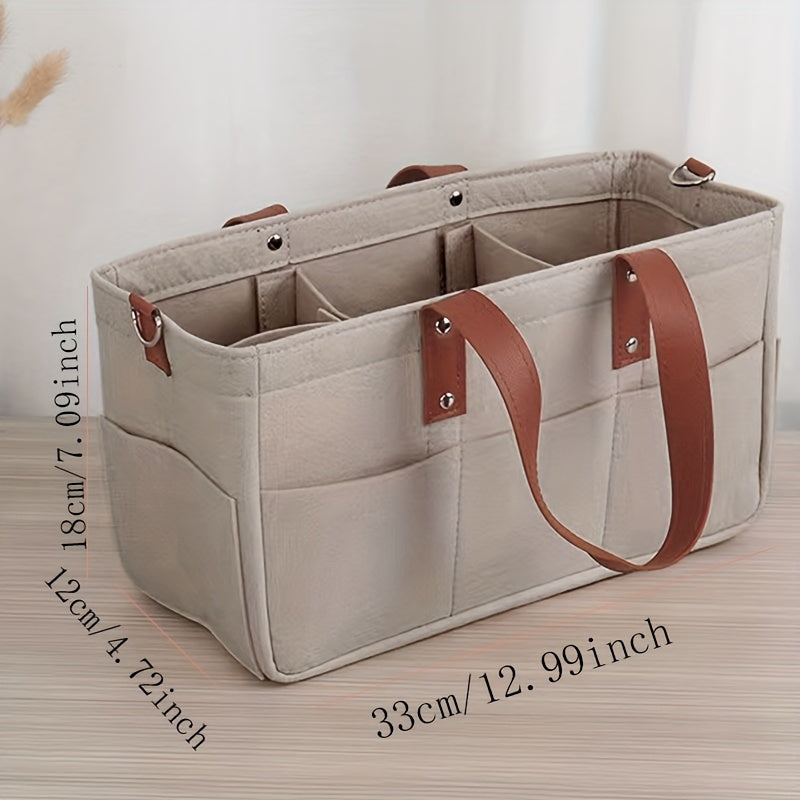 Baby Diaper Organizer Basket with Replaceable Compartments for Car Travel and Daily Use