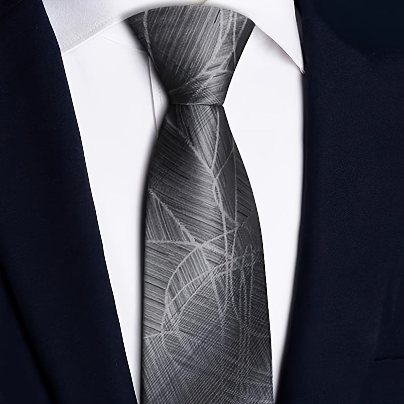 Men's Formal Jacquard Neck Ties and Zipper Ties for Gifting