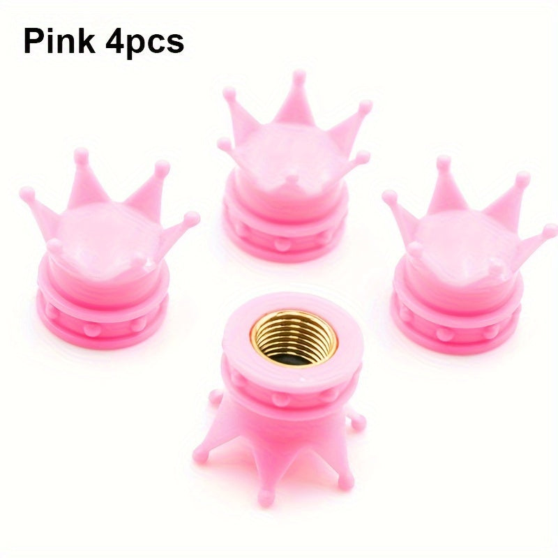Universal Tire Valve Caps Crown Style Car Bicycle Motorcycle Decorations