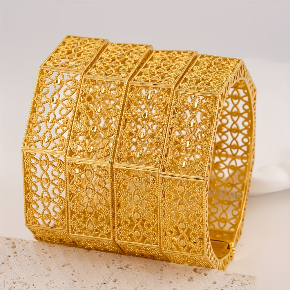 Women's Gold Hollow Open Bracelet for Gifting and Fashion