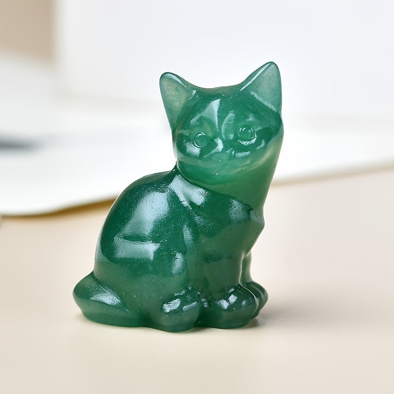 Conjunto de tallas de gatos de cristal con opción de piedra desnuda para regalo o decoración