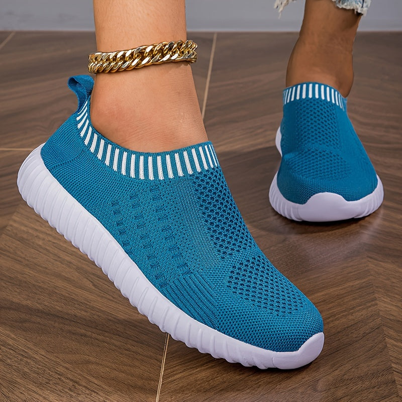 Women's Slip-On Breathable Low Top Sneakers for Gym Running and Walking