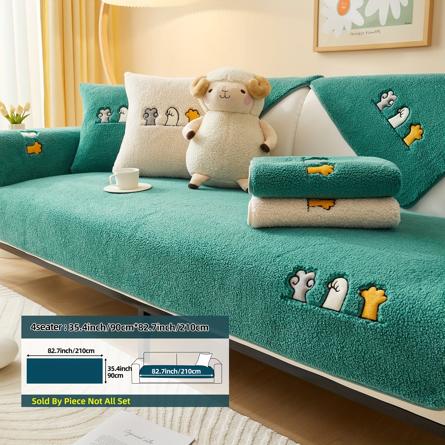 Плюшевый чехол на диван для собак, противоскользящий, защитный чехол для мебели