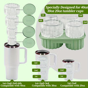 Silicone Ice Cube Mold Set Reusable Ice Maker for Drinks and Beverages