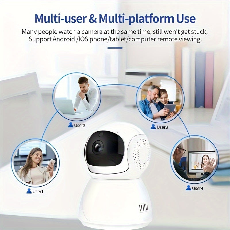 Wireless Home Security Camera 2.4G 5G WiFi HD Night Vision Motion Detection Two Way Audio