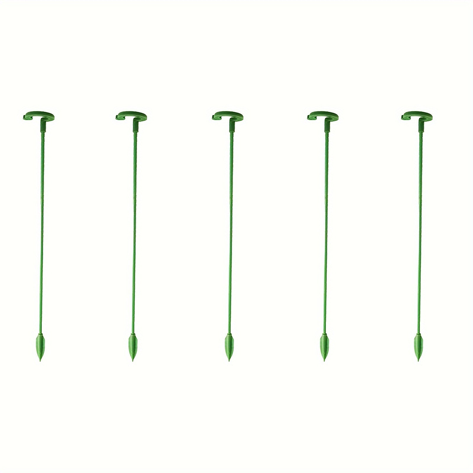 Set of 5 Plastic Plant Support Stakes for Indoor Plants and Vegetables