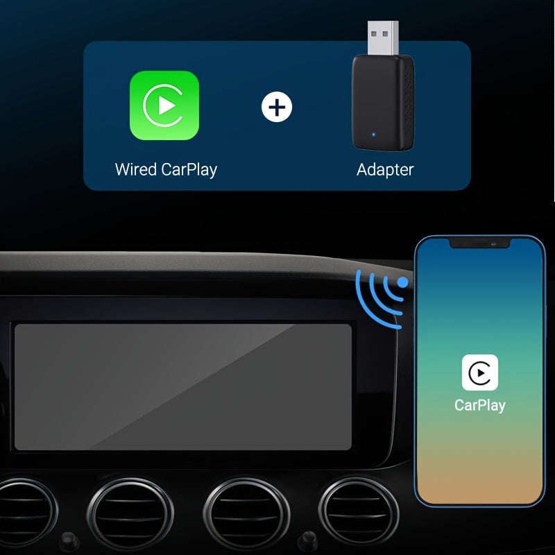 Wireless Car Auto Adapter for iPhone and Android, Plug and Play, Low Latency